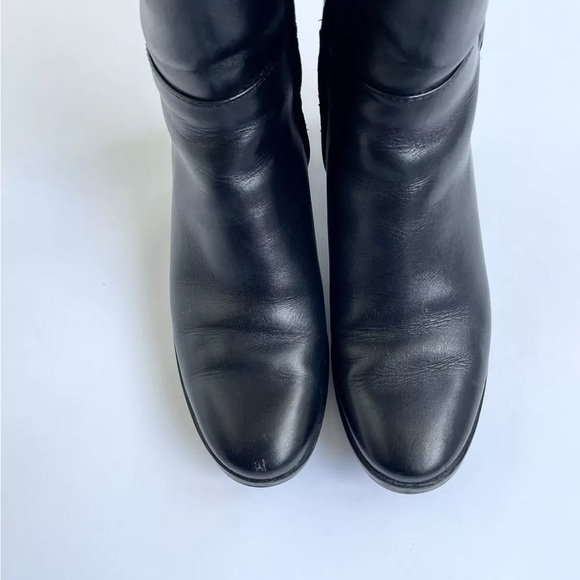 TORY BURCH Marsden Tall Riding Boots  Leather Block Heel Size 8 Round Toe - Picture 9 of 12